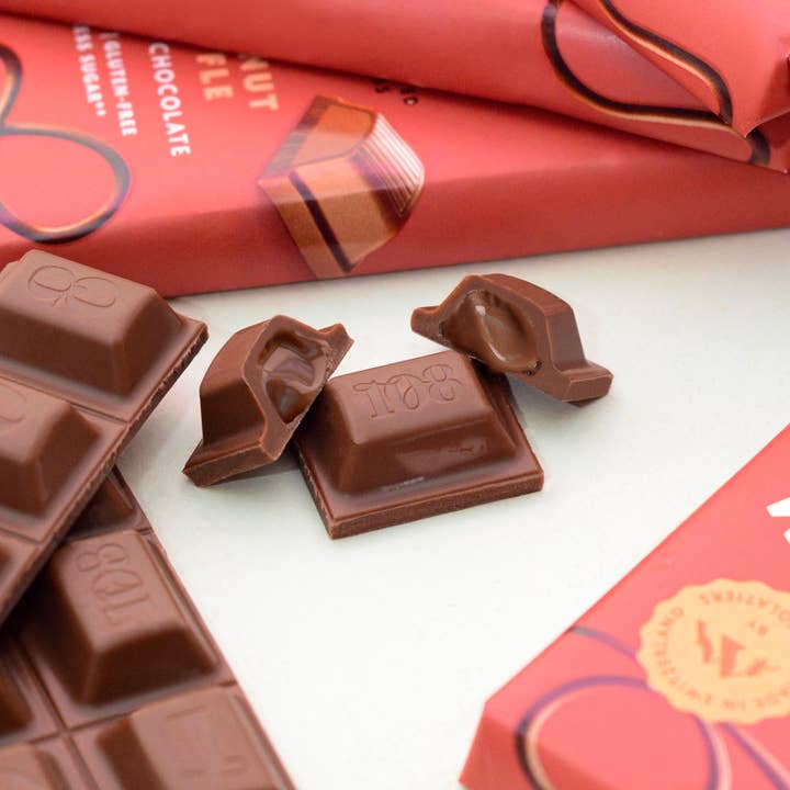 Rhythm108 - Wholesale Chocolate Bar - Vegan M'lk Chocolate Bar filled with Hazelnut Truffle 100g2