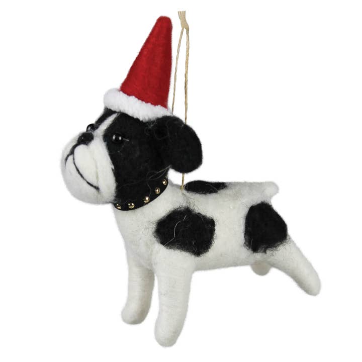 HomArt - Venta al por mayor Adornos - Terrier con adorno para sombrero de Navidad, fieltro