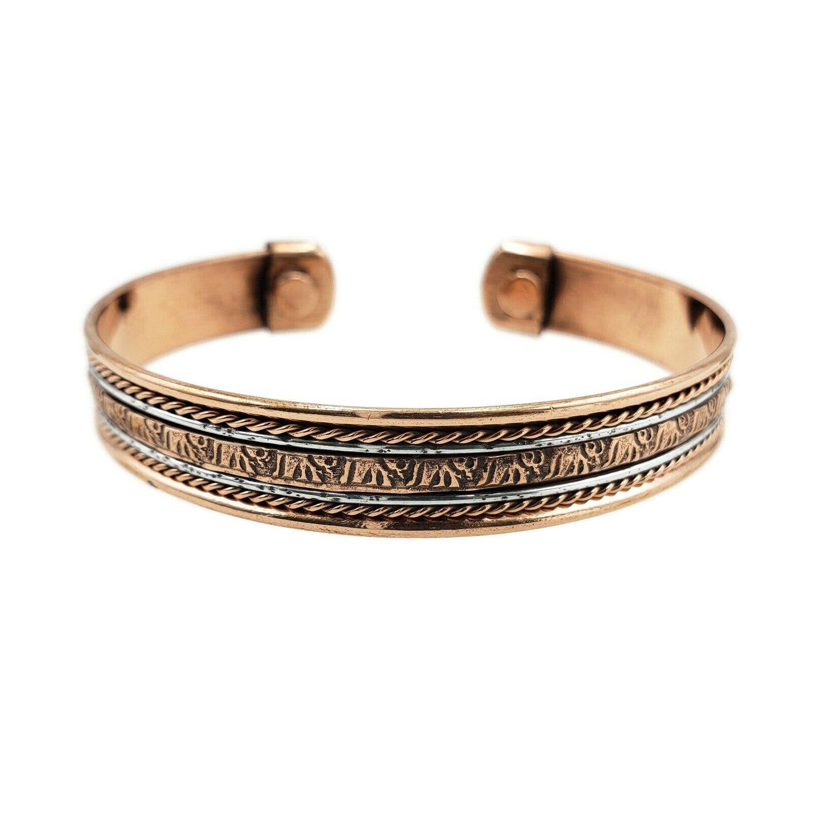 Unisex Men Women Pure Magnetic Copper Bracelet With 6 Magnets Arthritis  Pain Relief Healing Therapy Cuff Bangle  LaLaBix