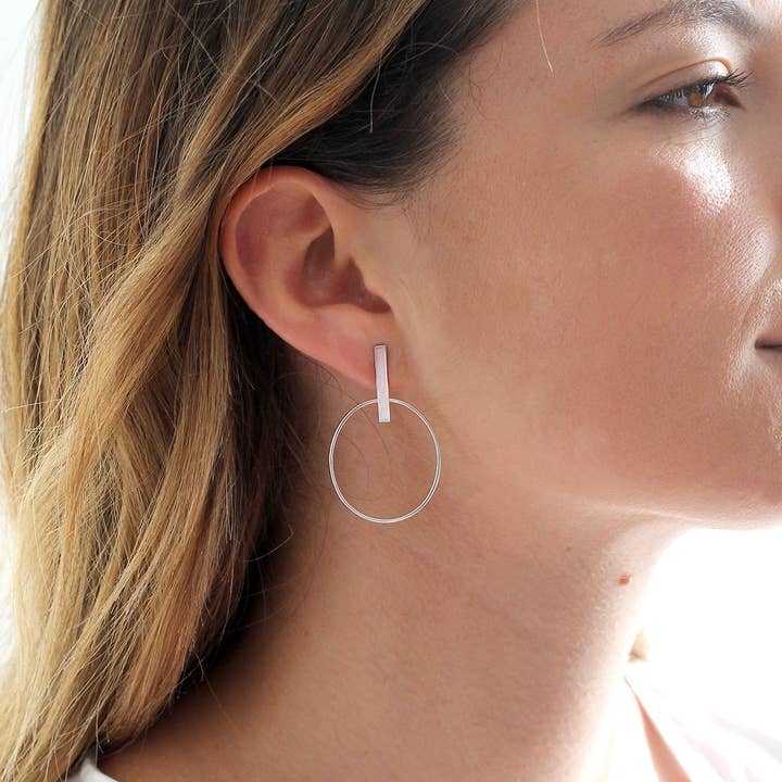 Alana Douvros Jewellery - Wholesale Dangle earrings - Bar Loop Earrings 1