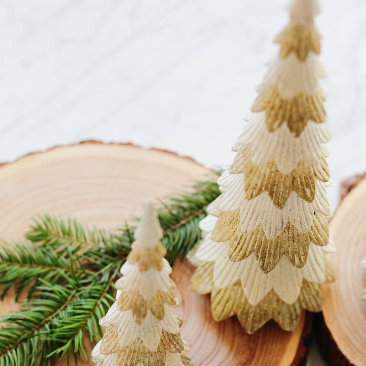 Dekorasyon Gifts Decor - Wholesale Christmas Decoration - Tabletop Christmas Tree (Ivory/Gold)