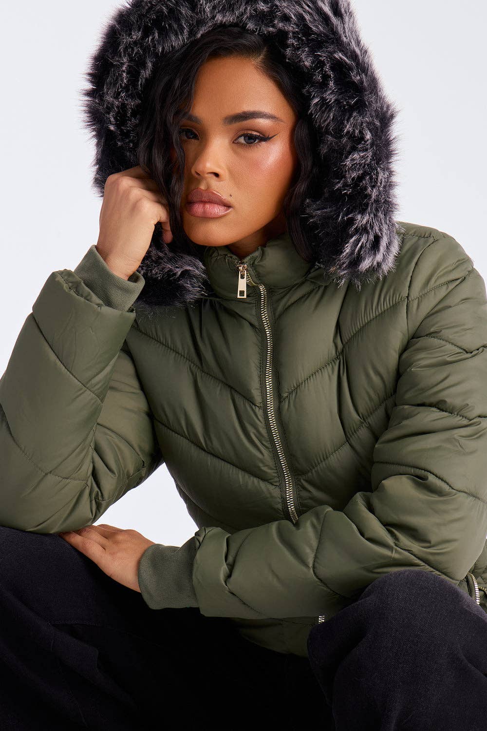 5besties inc - Vente Doudoune – femme - Doudoune longue à capuche10