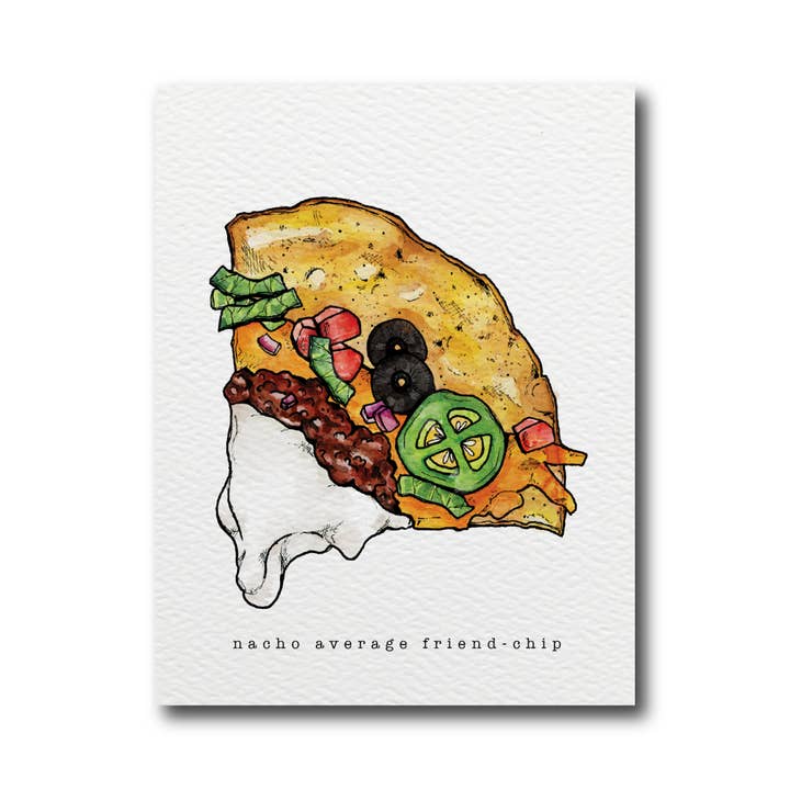 CARDS BY ALLIE - Vente Cartes d'amitié - Chip Nacho Average Friend-Chip