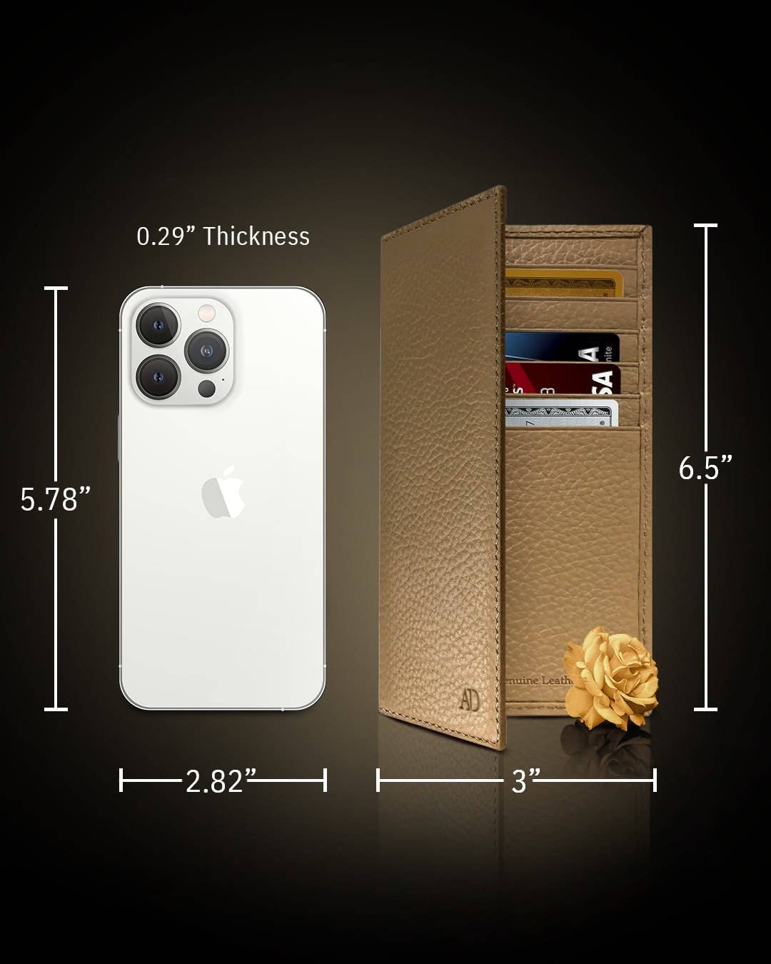 Access Denied Accessories - Wholesale Wallet - Unisex - Genuine Leather Checkbook Cover For Women &Men RFID Blocking93