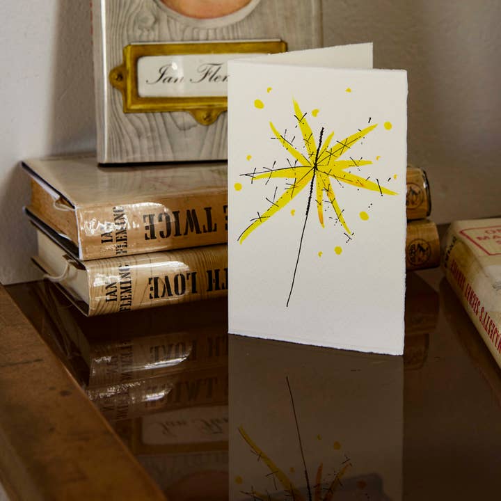 Scribble & Daub - Wholesale Everyday greeting card - Hand-Painted Sparkler New Year / Celebration Card2