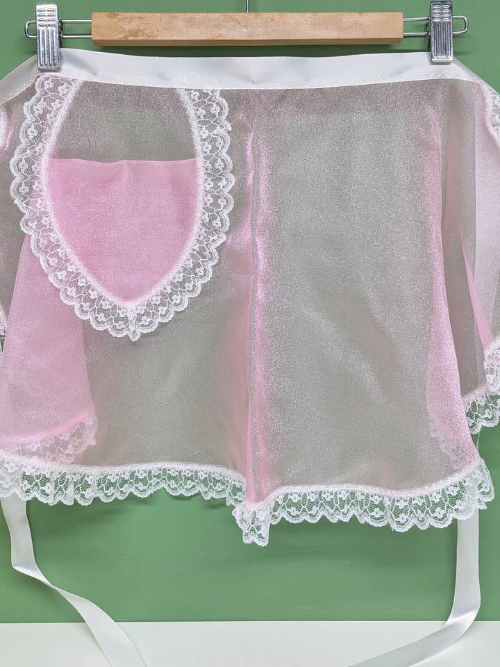 Tablier demi-long rose clair pour la vente par vintagegoodies