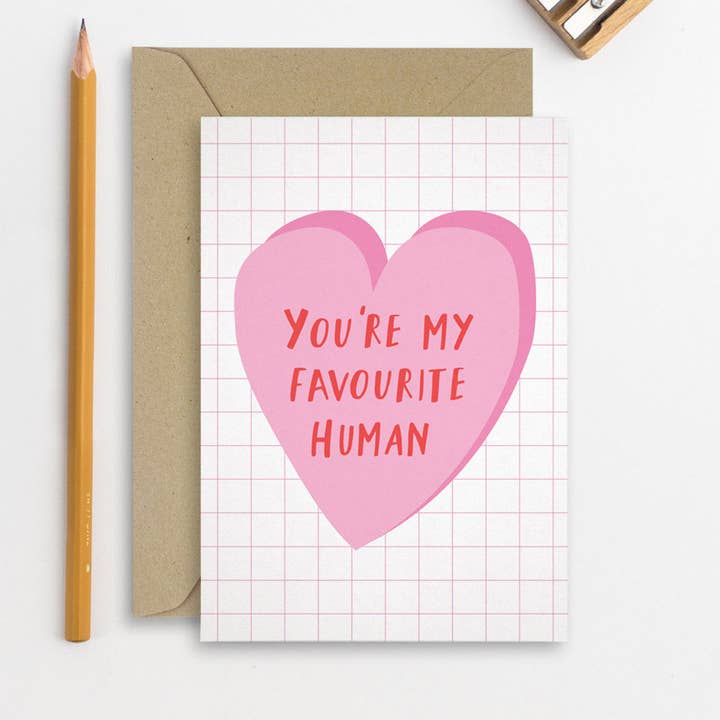 Favourite Human Card for wholesale by Mifkins