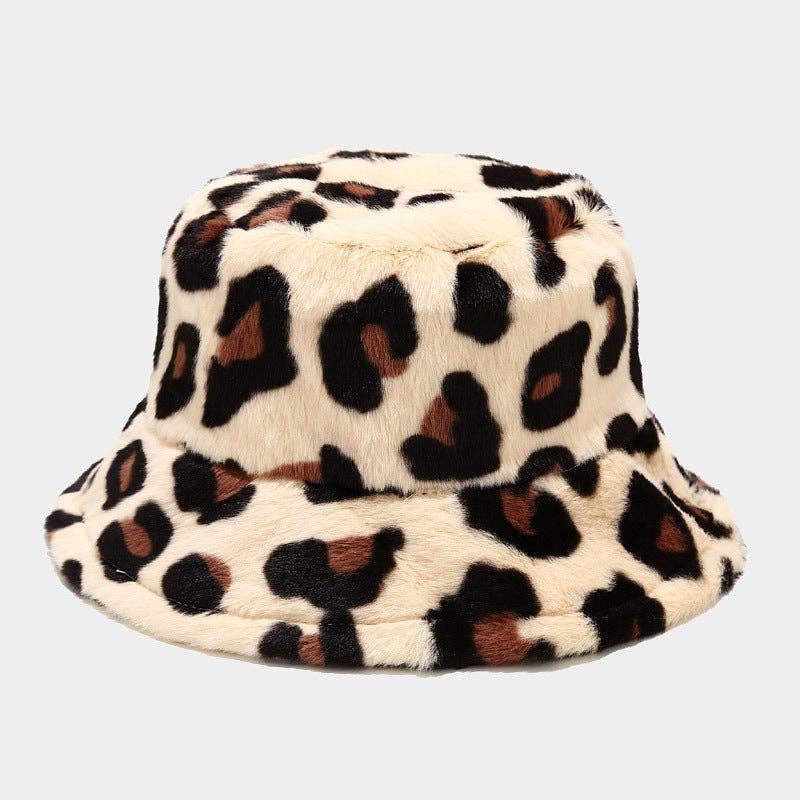 Dipped Shop - Venta al por mayor Gorro estilo pescador - Mujer - Versátiles sombreros de pescador gruesos con estampado de leopardo DPBH03252