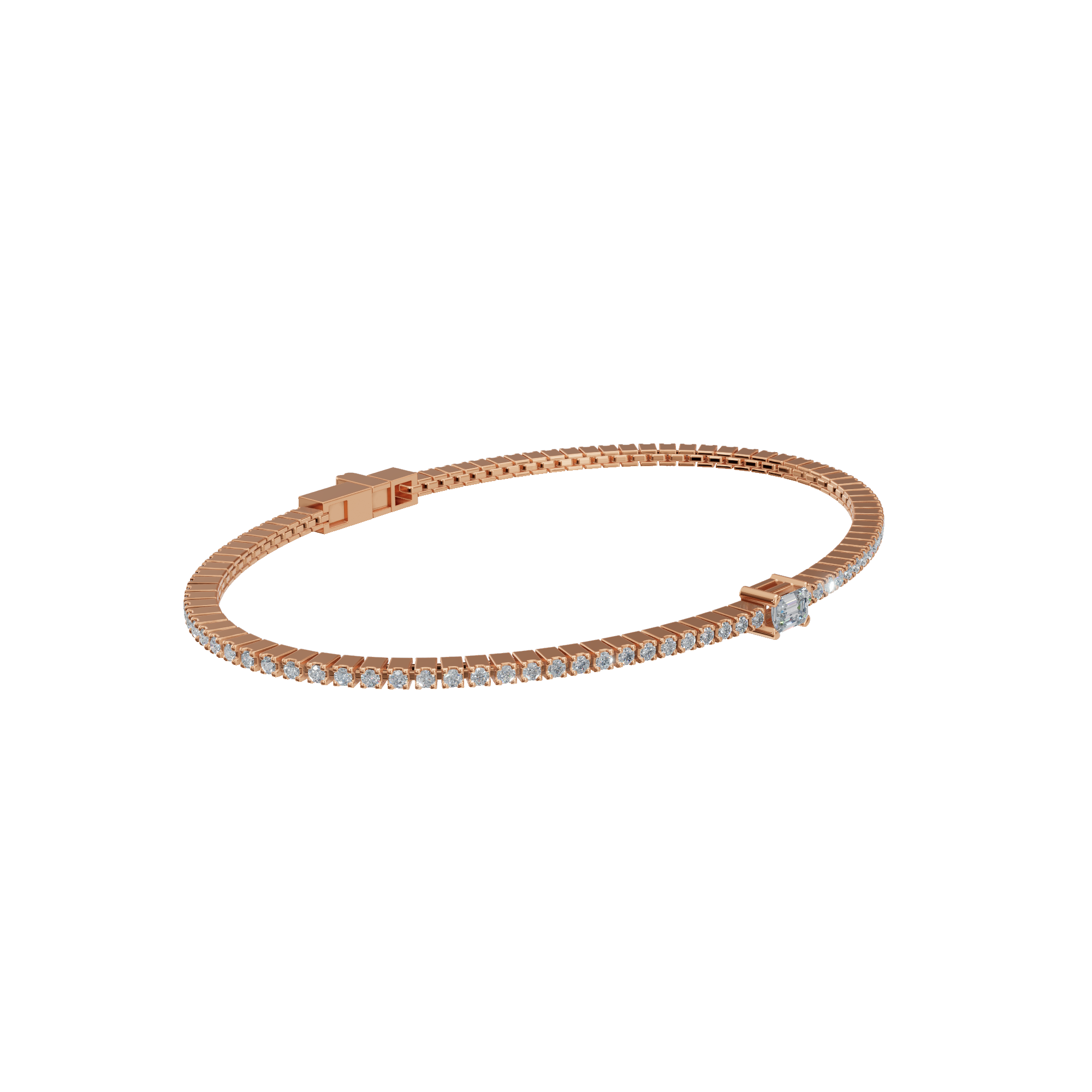 PureYou Jewelry - Wholesale Bangle Bracelet - Women's Tennis Bracelet with 1Ctw Natural Diamond in Gold4