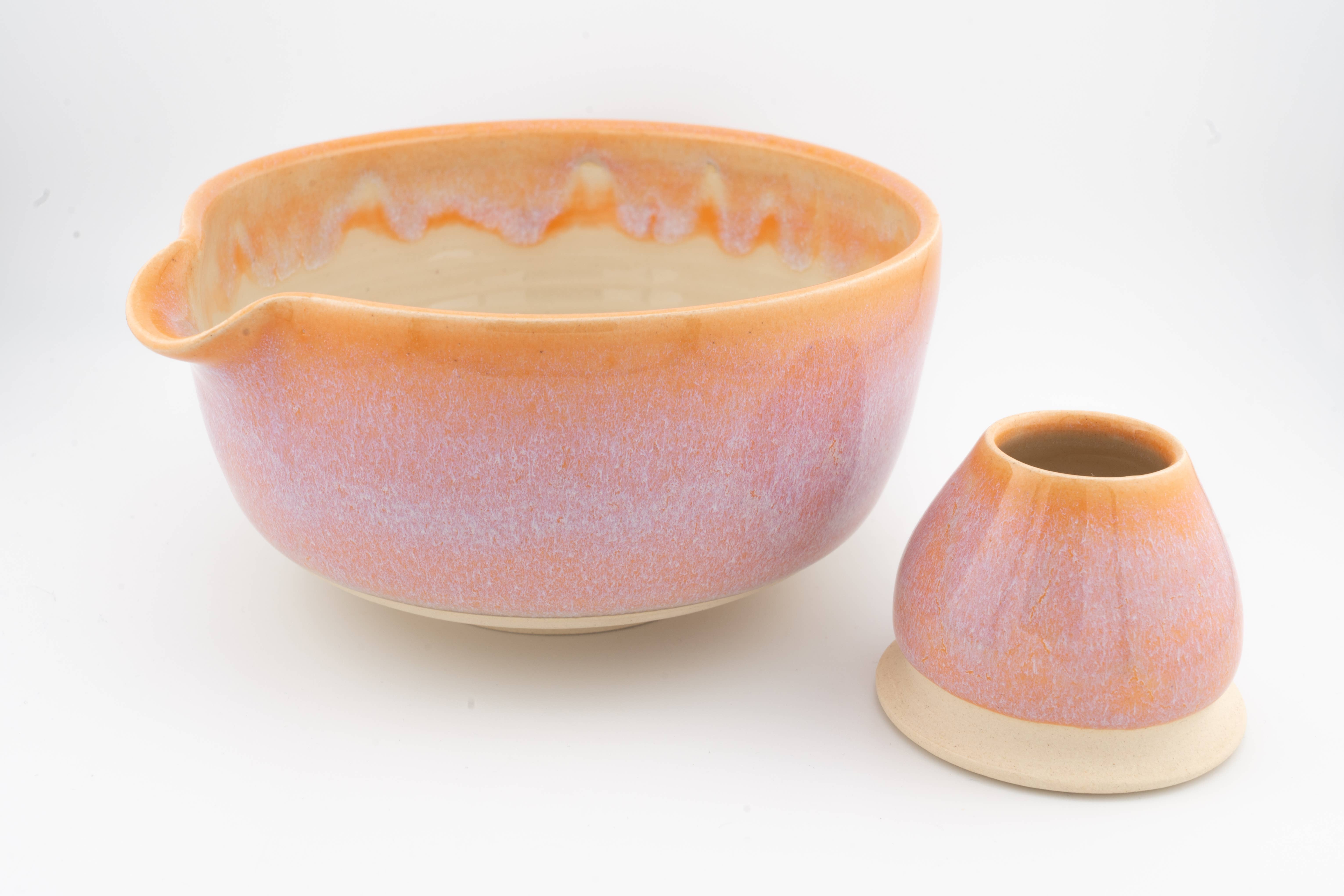 Swan City Ceramics – wholesale Tea set – Matcha Bowl with Whisk Holder, Handmade Ceramic, Chawan2