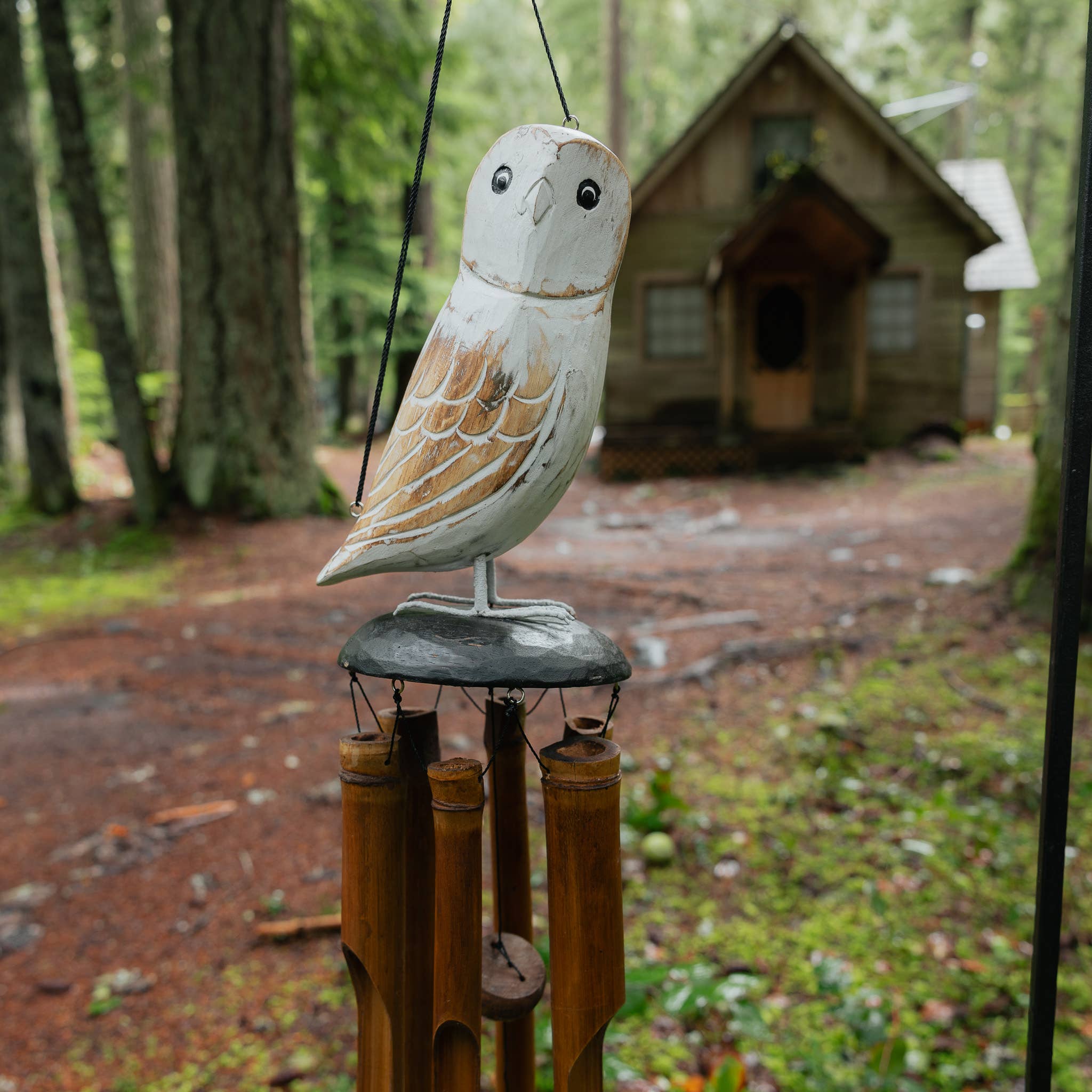 Cohasset Gifts - Wholesale Wind Chime - Snowy Owl Bamboo Wind Chime - Wink2