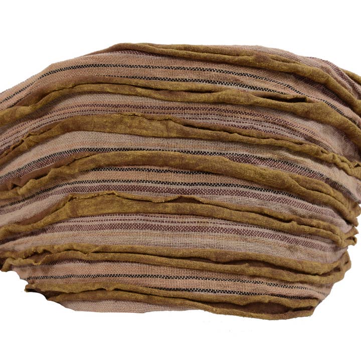 Earth Divas - Wholesale Fashion Headband - Women's - Striped Light Brown Cotton Headband