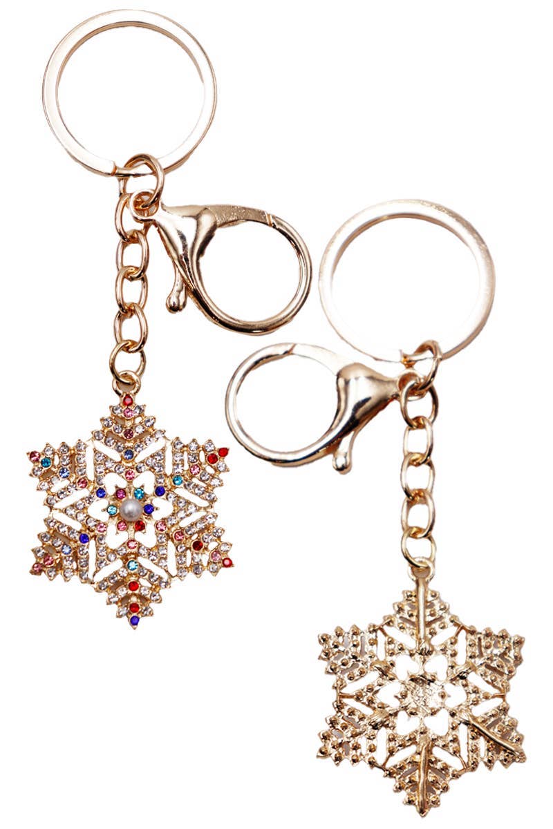 ASSORTED Christmas Ornament Bling Rhinestone Key Chain for wholesale on Faire2