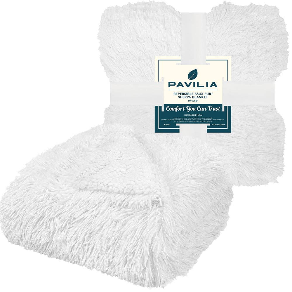 Pavilia - Wholesale Decoratiedeken - Pluche Sherpa Plaid van Imitatiebont50