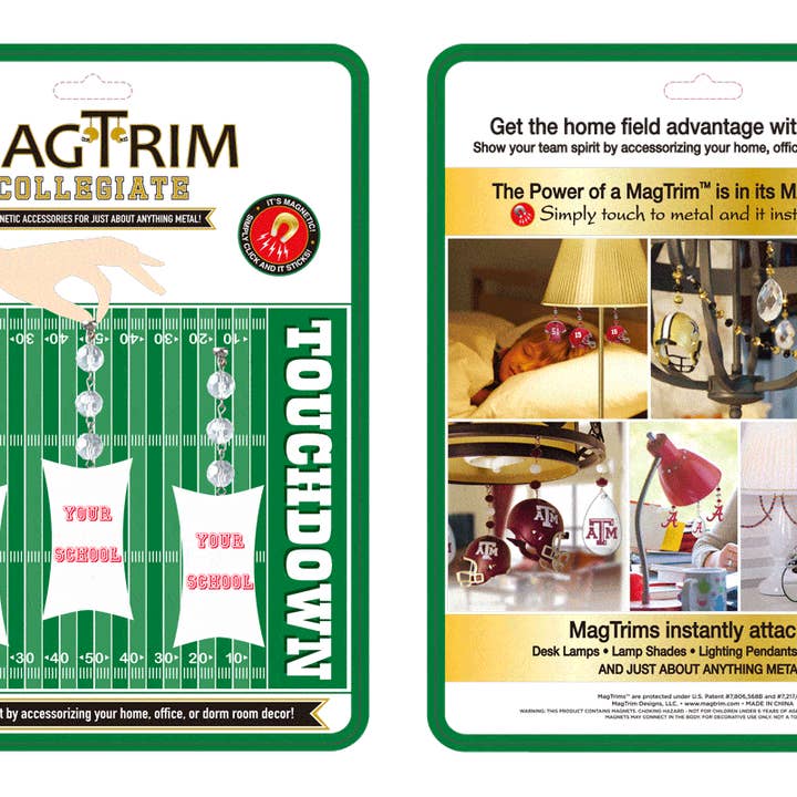 MagTrim – wholesale Prydnadsset – Texas Tech University - Logo Akryl (uppsättning av 3) MAGNETISK PRYDNAD3