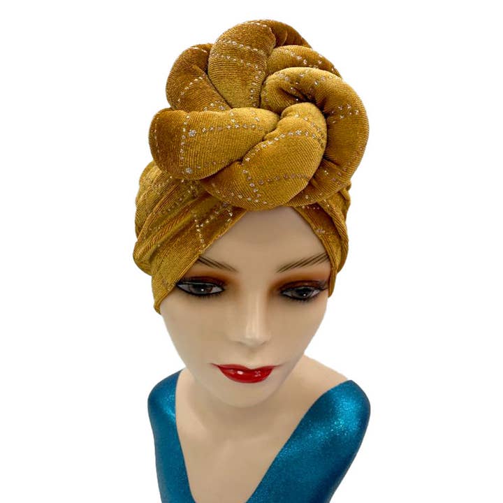 Sensibling Corp. - Wholesale Turban – Women's - Elegant Rhinestone Studded Knot Turban Hair Wrap3