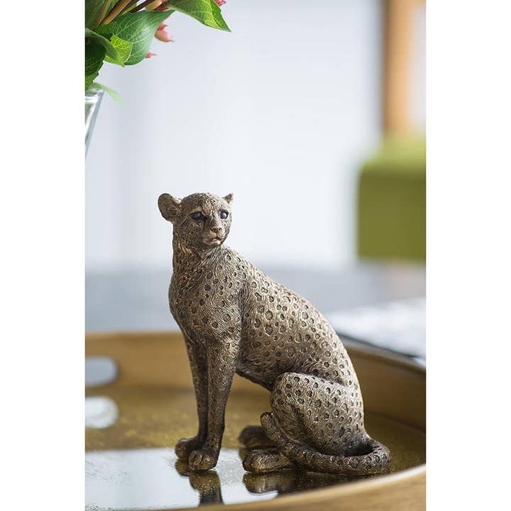A&B Home Group Inc. - Wholesale Decoratief beeldje - Panter van koper, 15 cm3