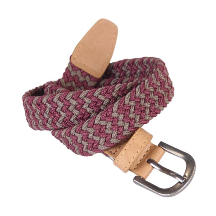 Boys Stretch Cord Braided Belt - Brown (Sizes 4-14Y) for wholesale by Peppercorn Kids