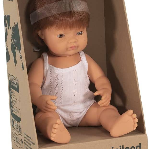 Soft Body Red Hair Baby Doll Boy Caucasian Anatomically Corr for wholesale by KsmToys
