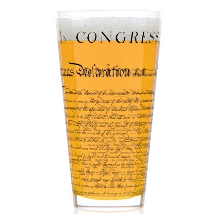 Well Told - Wholesale Beer Glass/Mug - Declaration of Independence - Historical - Pint Glass