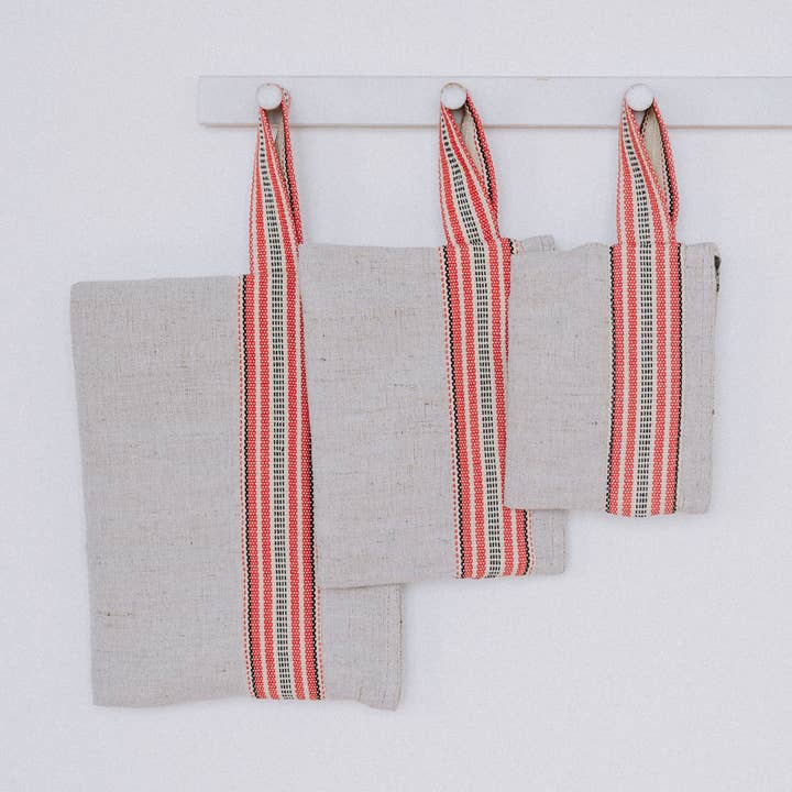 Will & Atlas - Wholesale Clutch Bag - Women's - Wristlet Clutch Bag, jute / Belleville Pouch Red, 3 sizes1