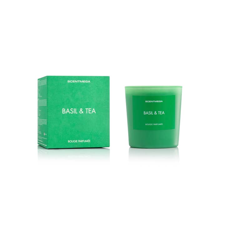BASIL&TEA SOY WAX CANDLE for wholesale by SCENTMEGA