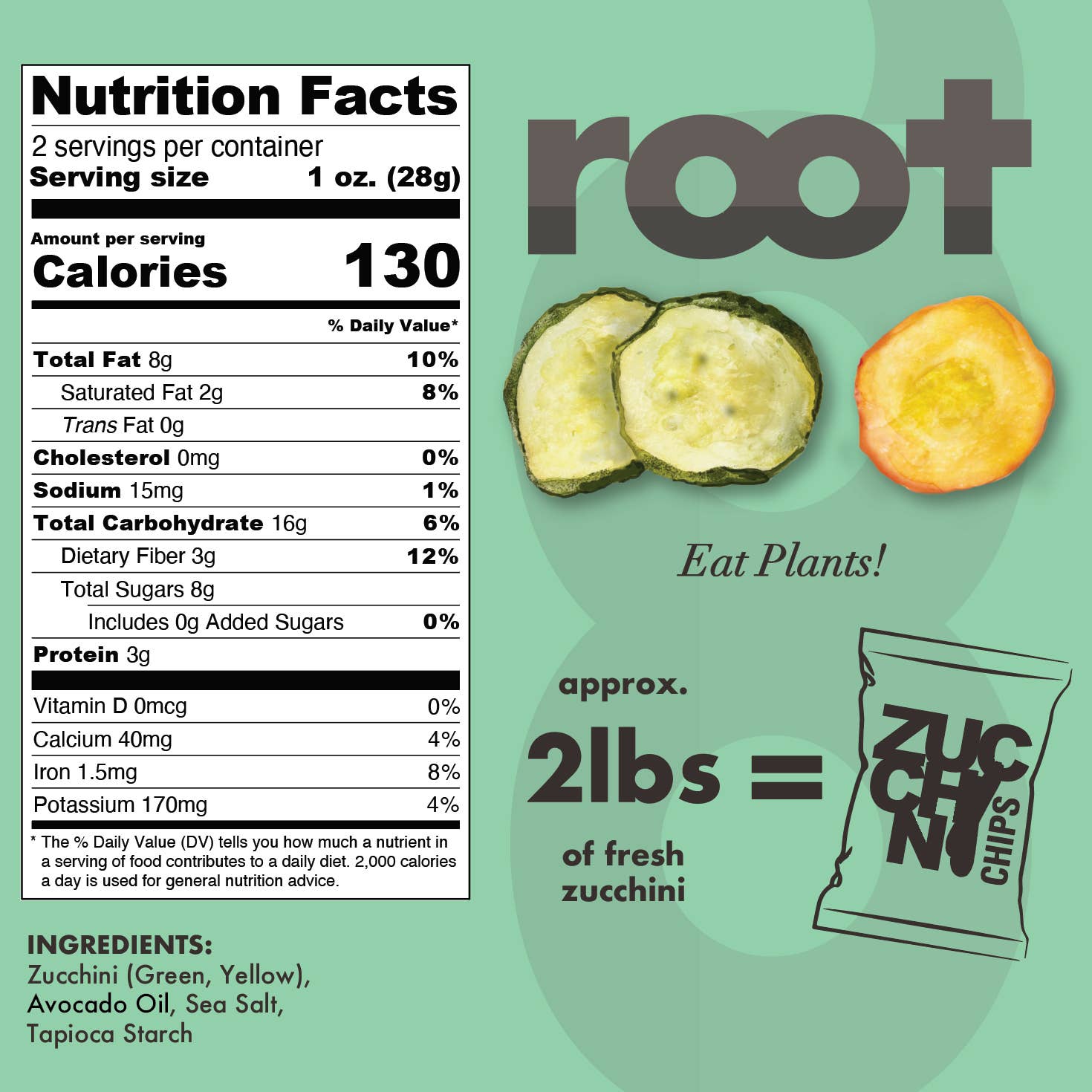 Root Foods - Vente Chips - Courgette – Boîte intérieure - 6 sacs2