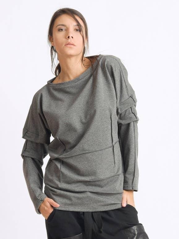 Long Sleeve Loose Tunic for wholesale by Metamorphoza