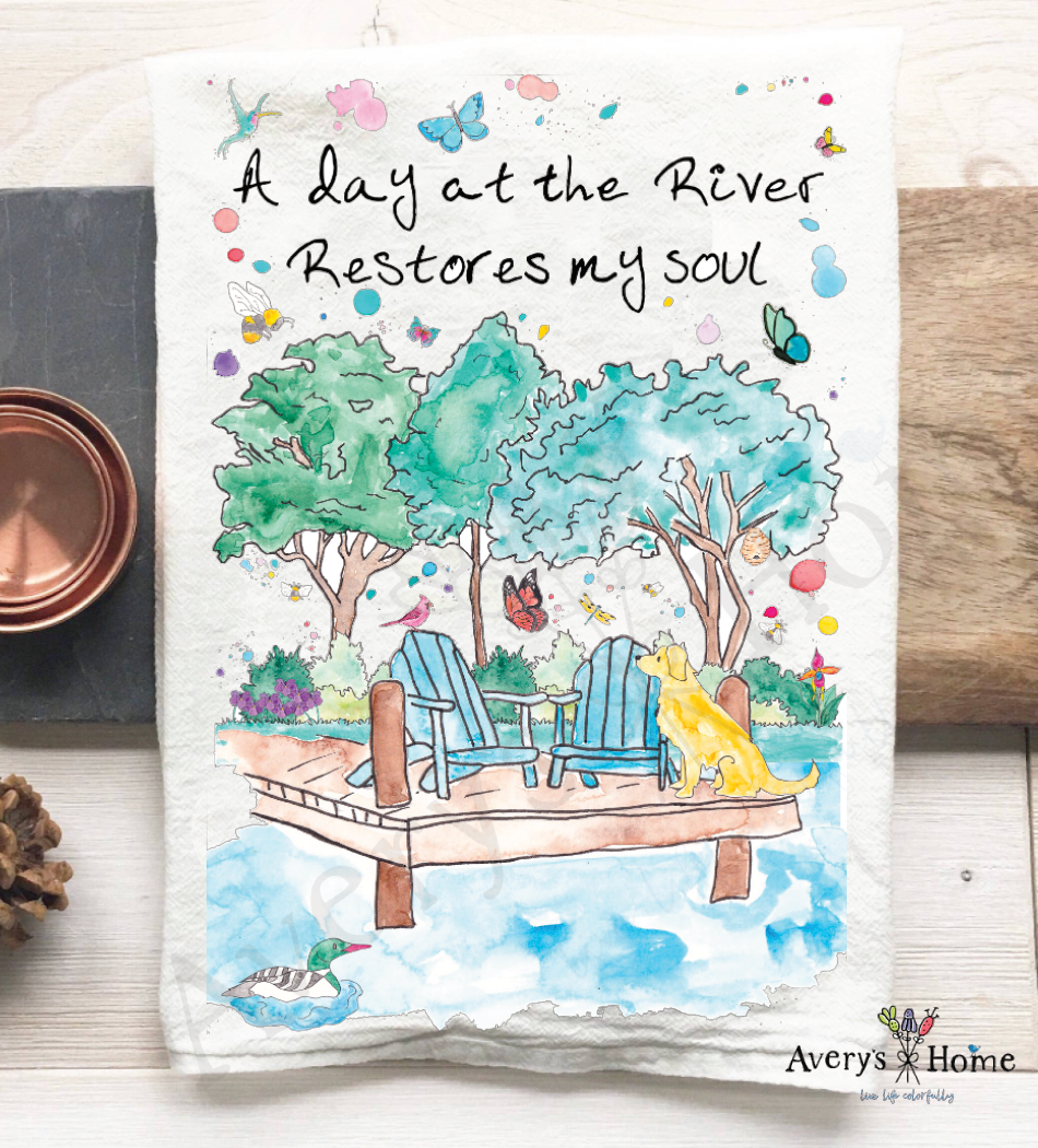 Avery's Home - Wholesale Tea Towel - A Day at the Lake or River Customizable Tea Towel60