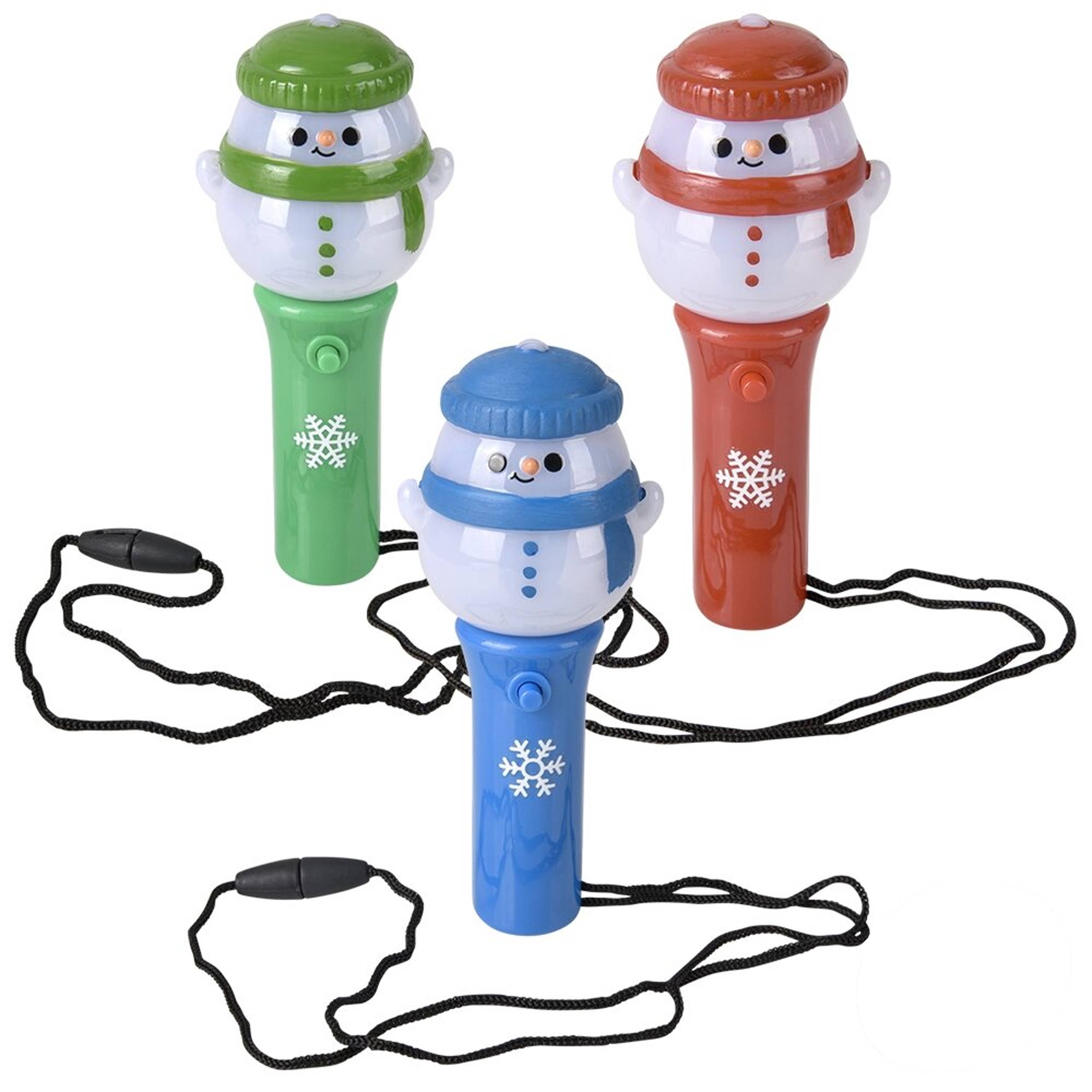 JSBlueRidge Toys – wholesale Light-up toy – Kids & baby – Light Up Snowman Spinning Wand Kids Necklace - Assorted2
