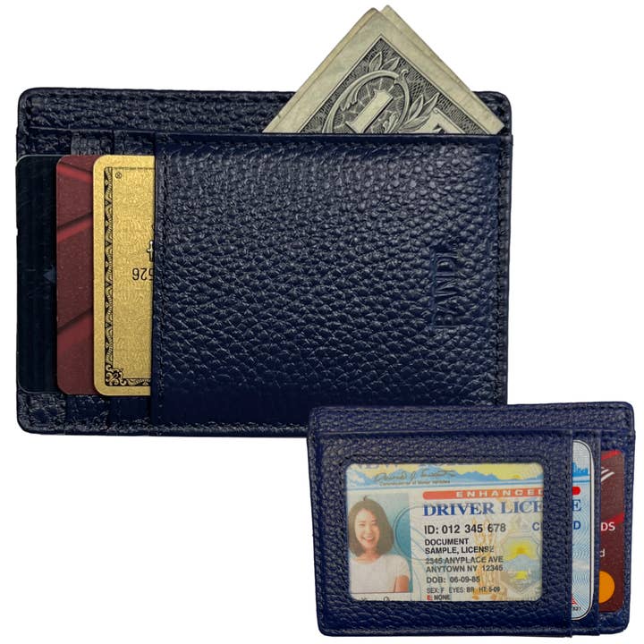 Slim Leather Wallet, RFID Blocking for wholesale by BANDI Wear