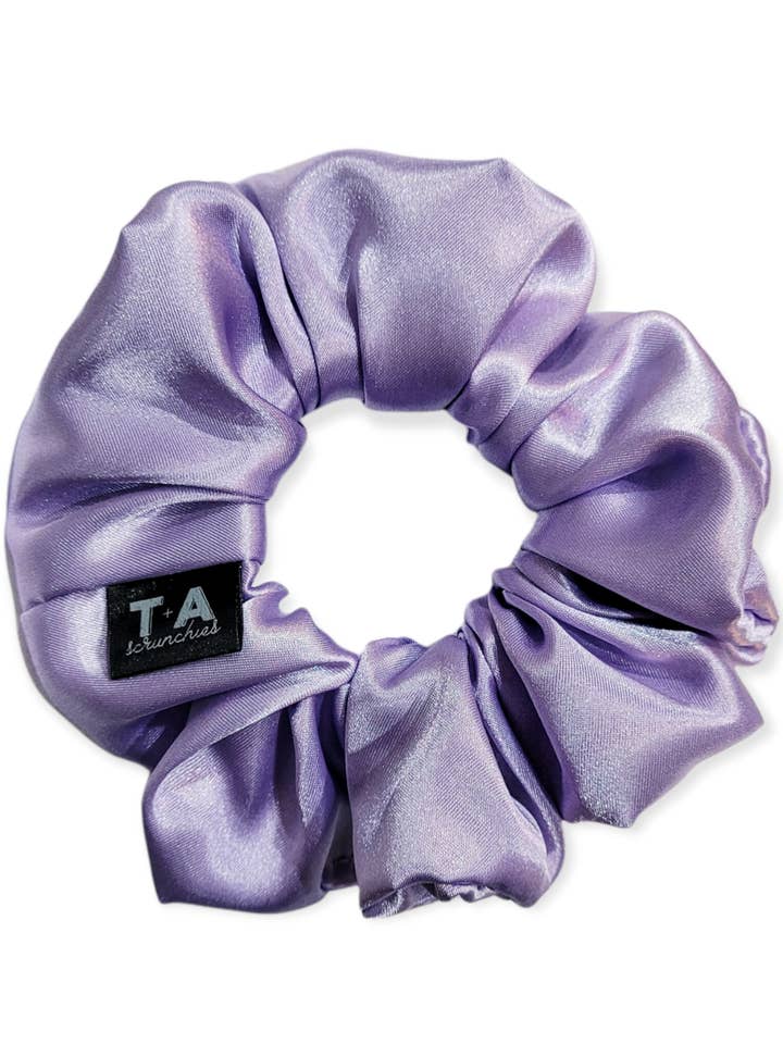 Lavendel Satin for engroshandel hos T+A scrunchies