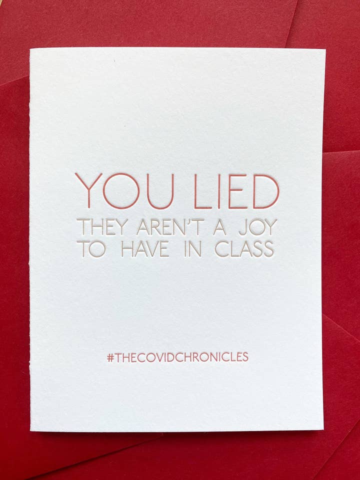You Lied for wholesale by jill.cate letterpress