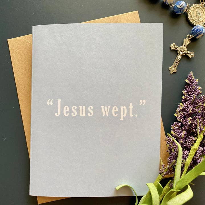 Catholic Card Co. - Wholesale Sympathy Card - Death of Lazarus | Catholic Grief Card | Sympathy Card2