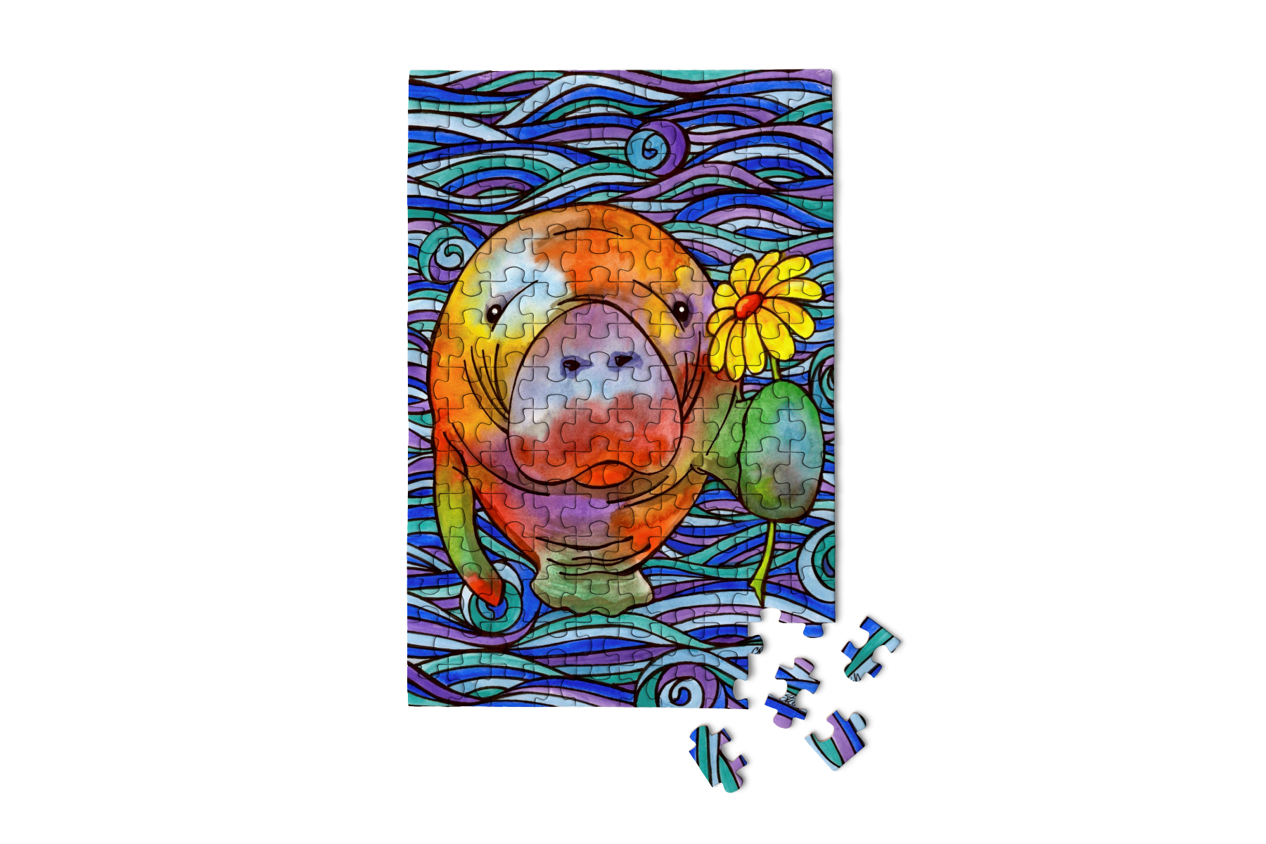 Micro Puzzles – Engroshandel Puslespil - Voksen – Hue Manatee Mini Puslespil - Sommer sjov3