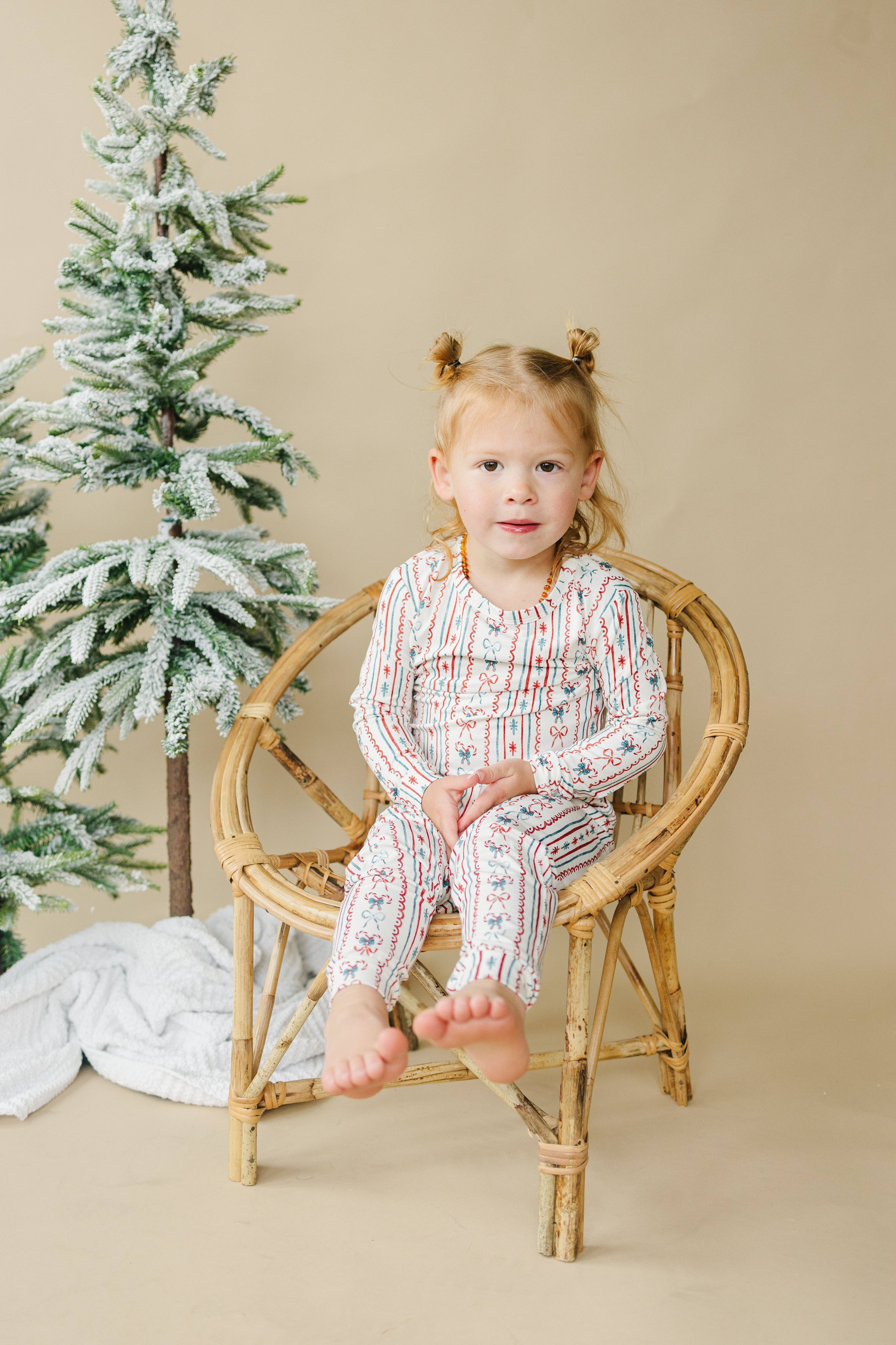Little Joy Co. - Wholesale Sleepwear Set - Kids - Candy Cane Lane Bamboo Christmas Pajamas - 2pc Set5