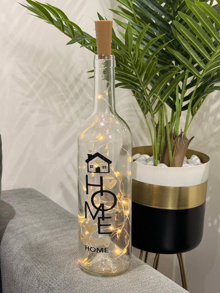 Home Sweet Home Light Up Bottle, Housewarming Gift for wholesale by Perfectgiftstogive