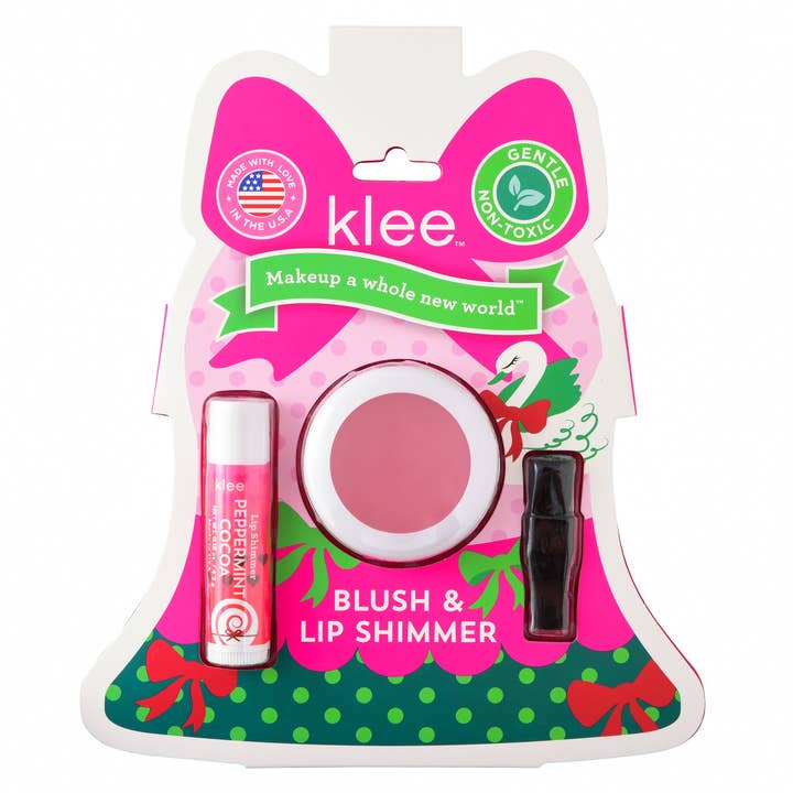 Klee Naturals - Wholesale Kids Makeup - Kids - Tinsel Dream - Holiday Blush and Lip Shimmer Set