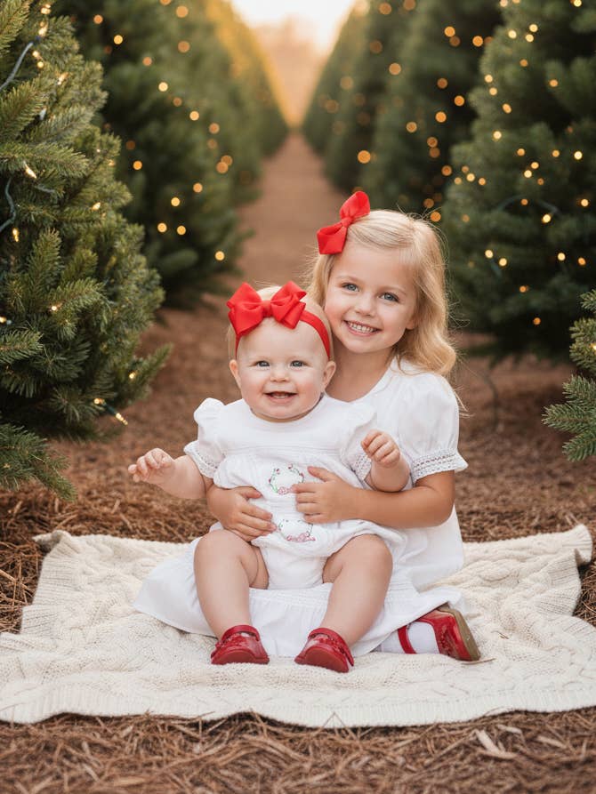 Posh Pickle - Wholesale Dress - Kids - Pemberley Holiday Christmas Hand Embroidered White Heirloom Portrait Dress1