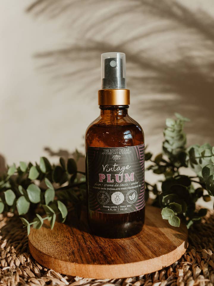 Vintage Plum | Room, Linen + Body Mist for wholesale by The Root Cellar Apothecary and Market