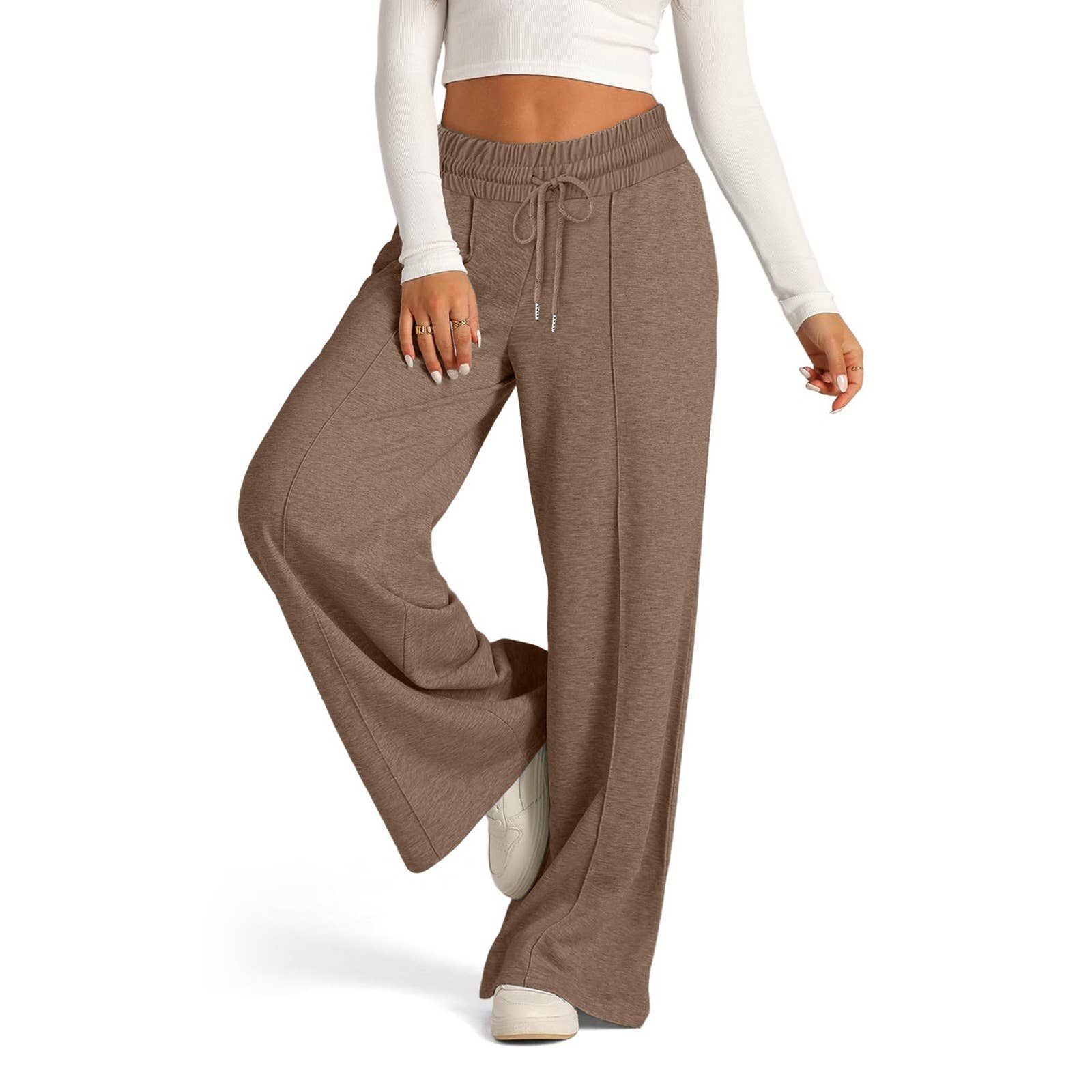 Lily Clothing - Wholesale Pants - Women's - TETHERED SOLID COLOR WAIST FASHION WIDE LEG PANTS8