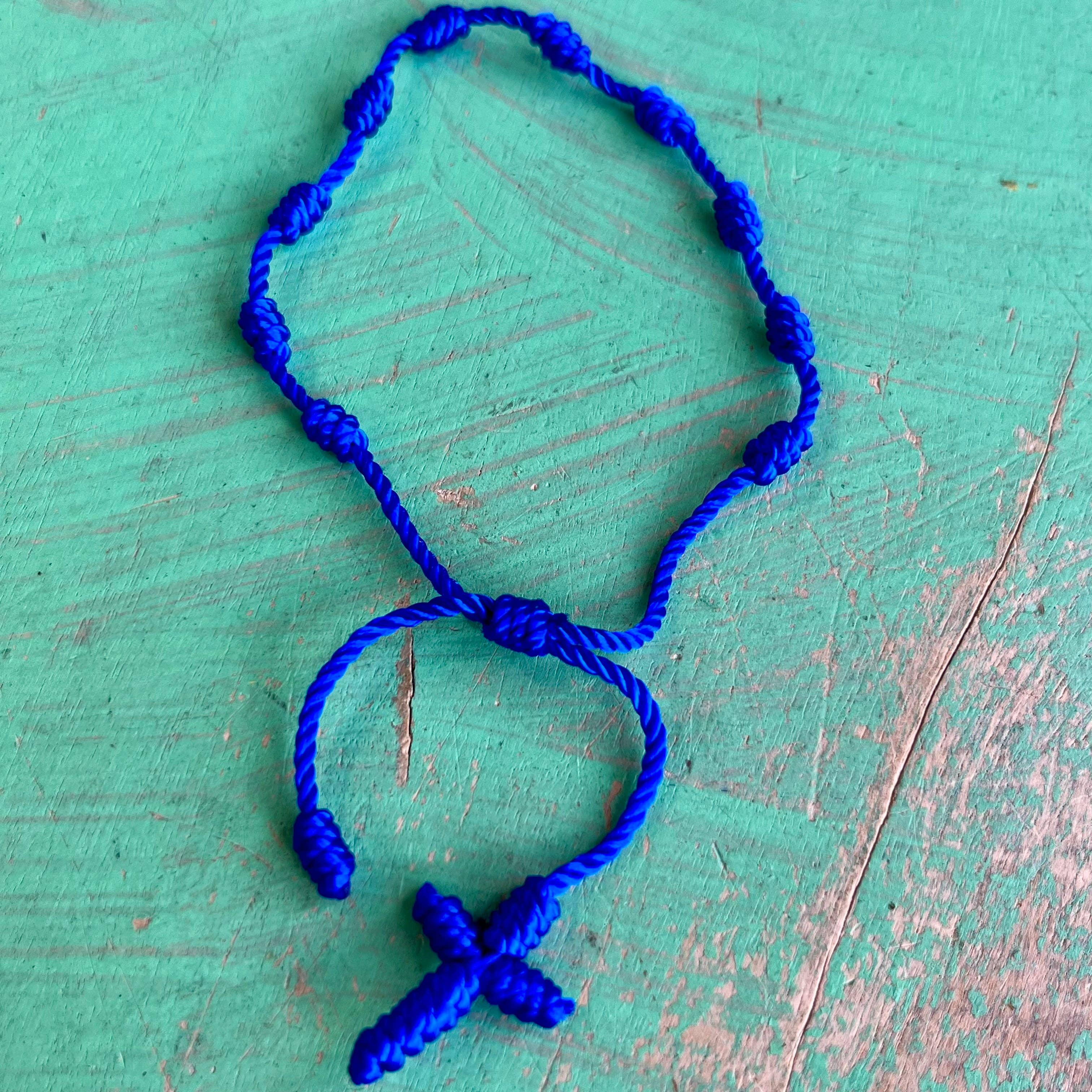 Love and Honor Jesus LLC - Wholesale Woven/Braided Bracelet - Knotted Cord Rosary Decade Adjustable Bracelet7