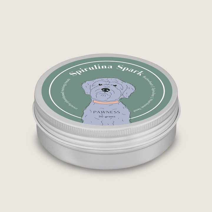 Pawness – wholesale Godis - Hund – Hundgodis - Spirulina Spark Trainers i burk (ENDAST EU)
