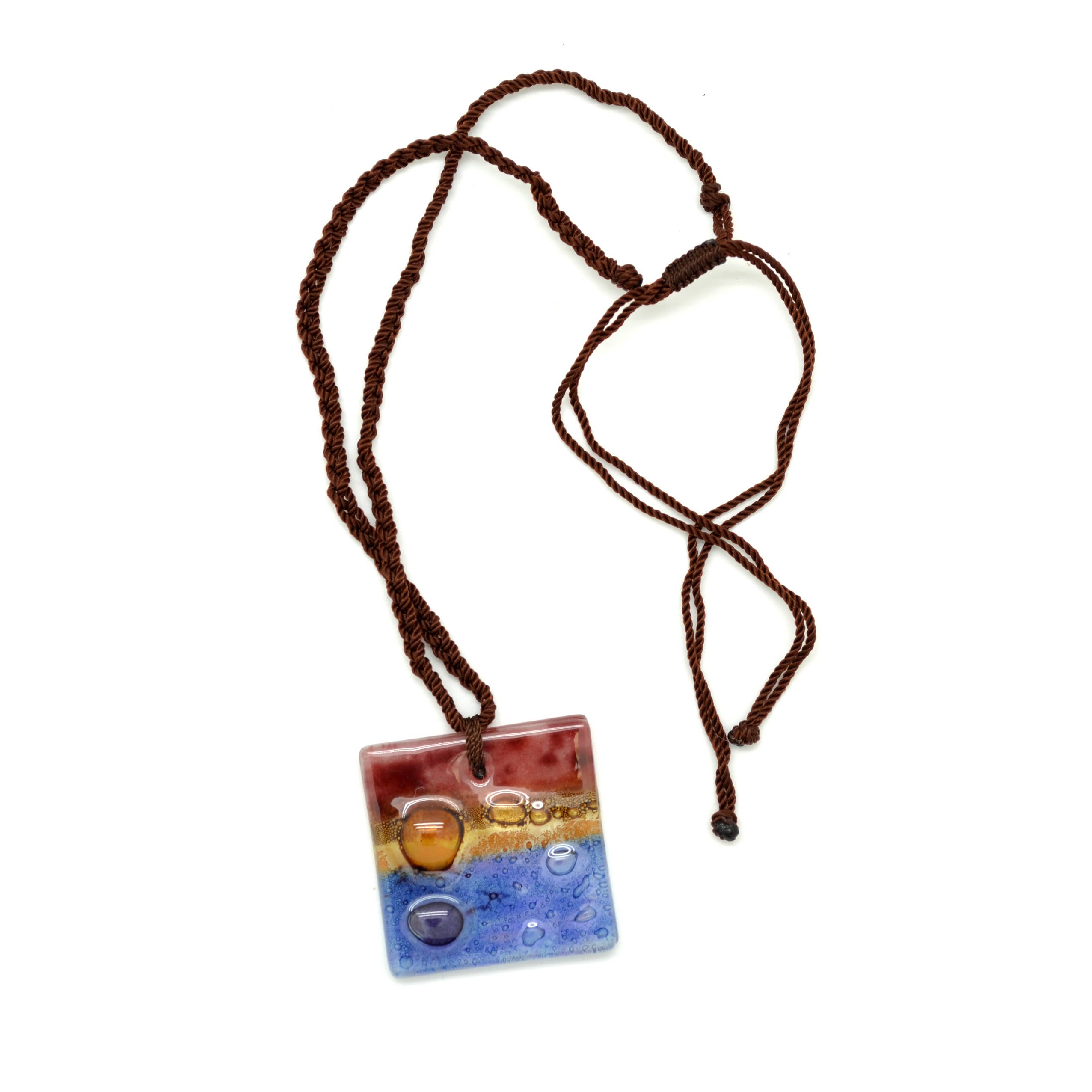 Dunitz & Company - Wholesale Pendant/Charm Necklace - Square Glass Pendant Necklace5