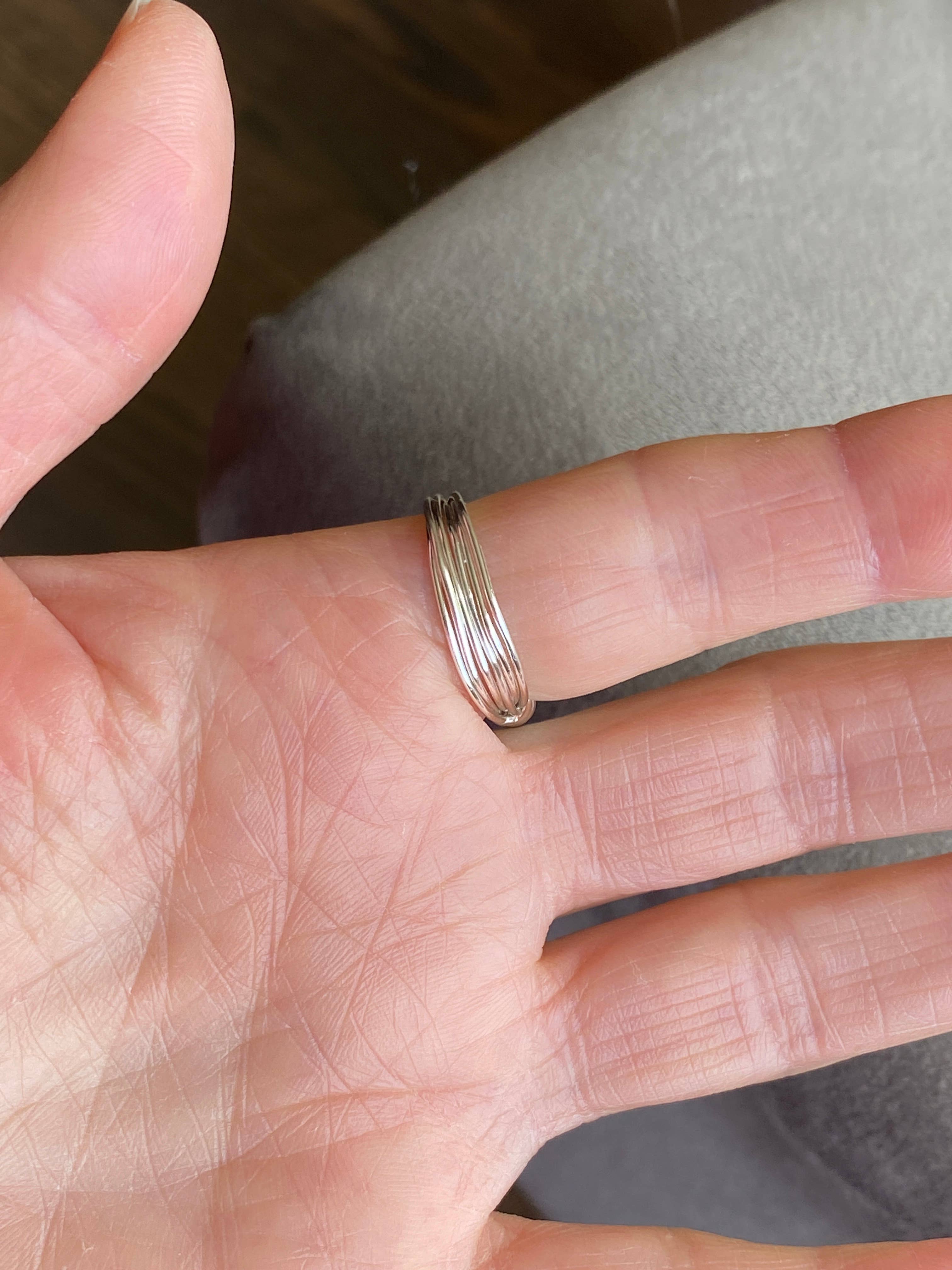 Marble Designs Jewelry - Wholesale Cocktail/Statement Ring - Blue Oval Crystal Silver Wire Wrapped Ring4