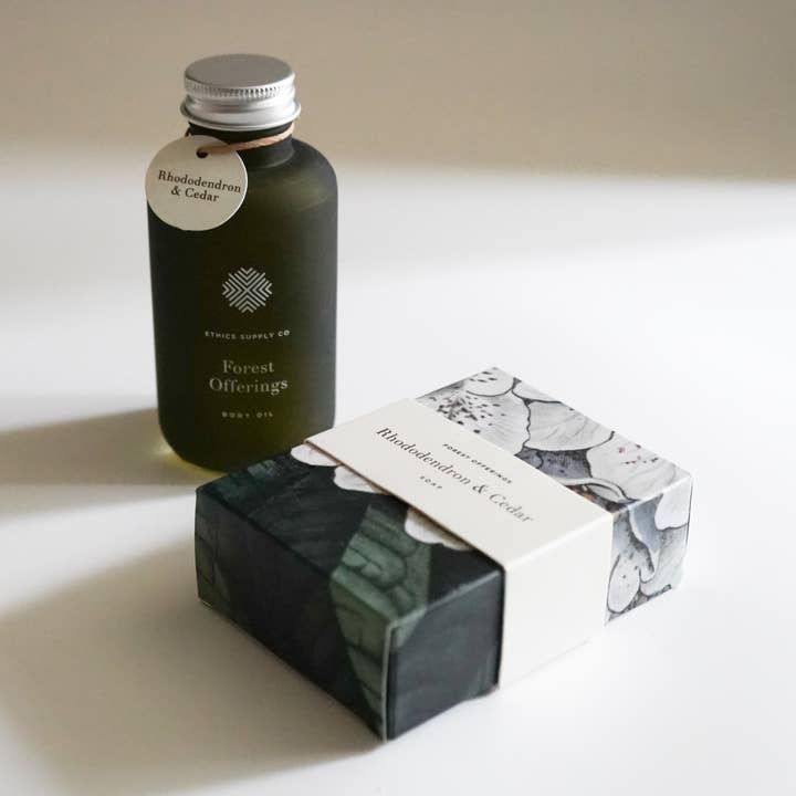 Ethics Supply Co. - Wholesale Bath/Body Oil - Forest Offerings: Rhododendron & Cedar Body Oil 5