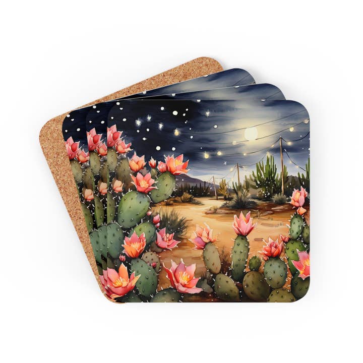 The Naughty Equestrian - Wholesale Coasters - Celestial Serenity: Starlit Desert Moon Coaster1