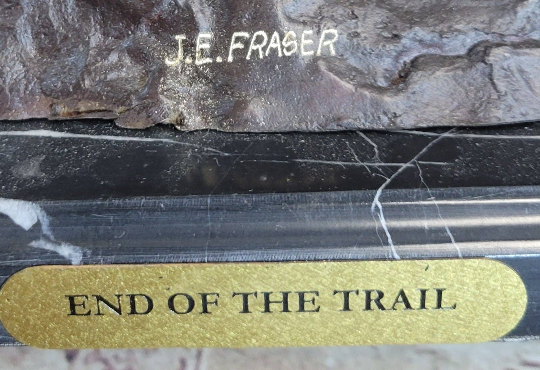 Bronzhaus - Wholesale Sculpture - End of the Trail by James Earle Fraser Bronze Statue Sculpture Western Native American9