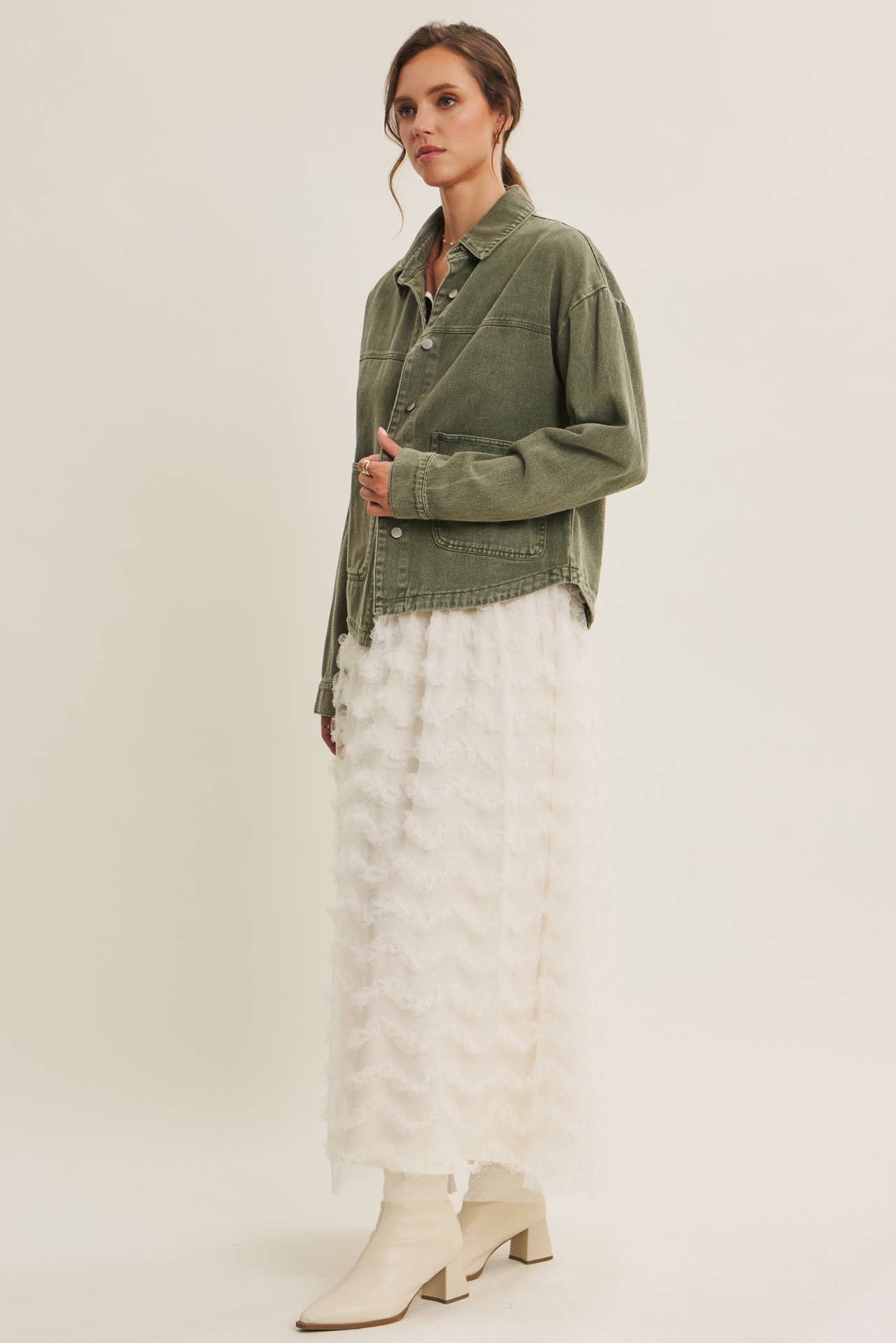 in february - Wholesale Jacket - Women's - ONE OF A KIND WASHED COTTON TWILL UTILITY OVERSIZED JACKET24