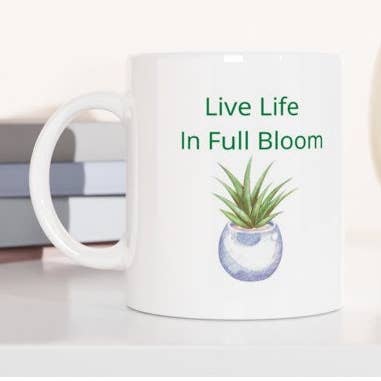 Canecas engraçadas, viva a vida em plena floração, Presente engraçado da senhora da planta por atacado de The Graceful Dragonfly